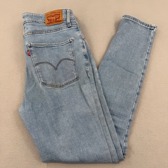 Levi's Denim - Levis 721 High Rise Skinny Jeans Womens 30x30 Light Wash Blue Denim Stretch